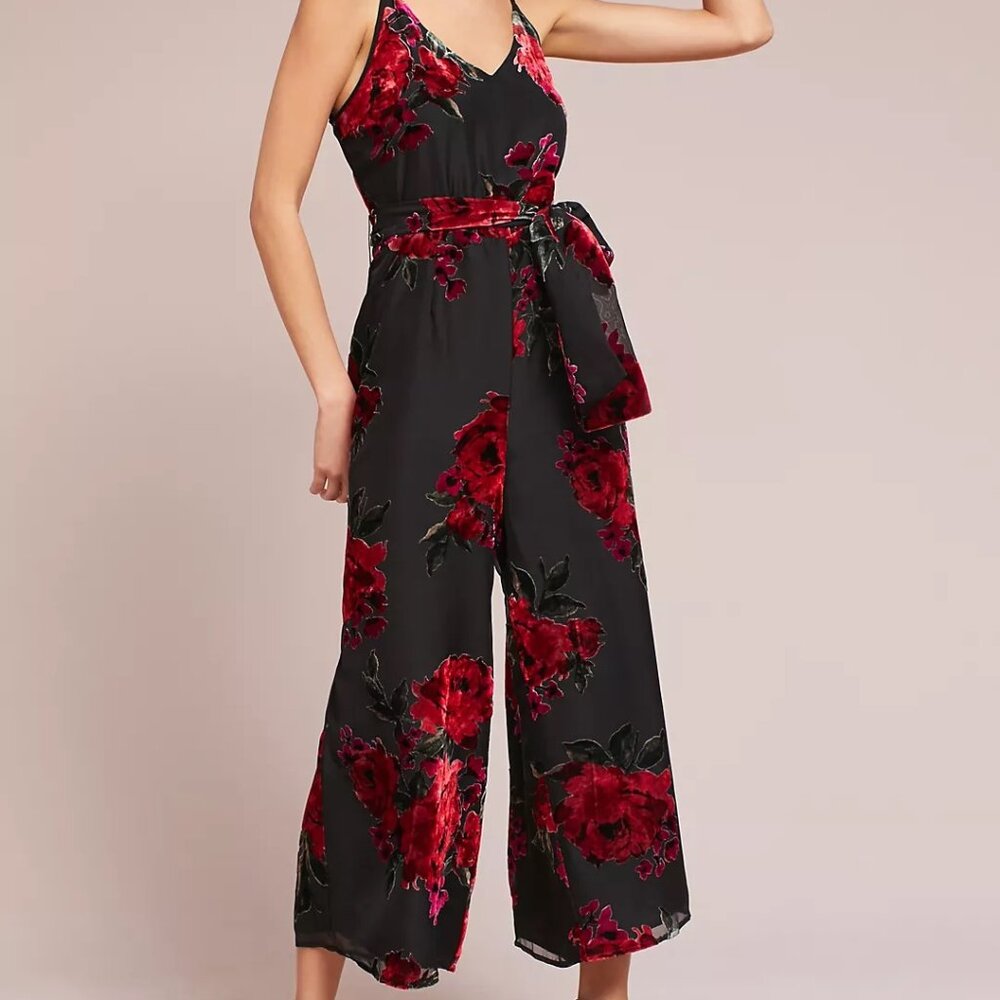 Anthropologie Burnout Velvet Jumpsuit (ett:twa)